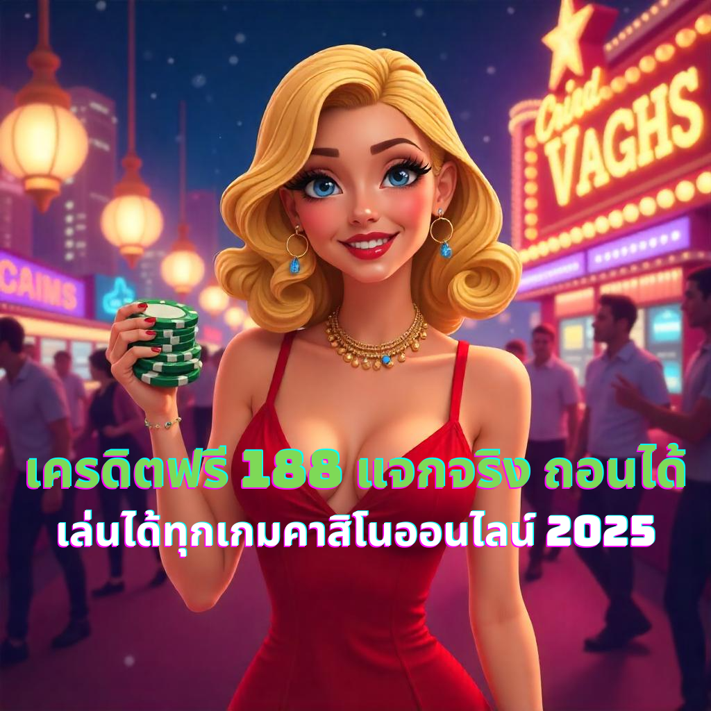 เครดิตฟรี 188 แจกจริง ถอนได้ เล่นได้ทุกเกมคาสิโนออนไลน์ 2025